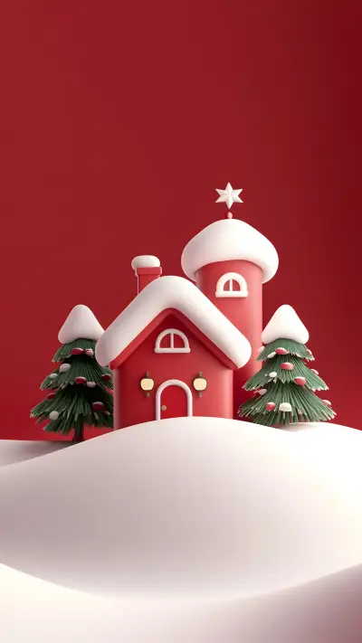 Festive Season House, Bathed in Snowy Charm