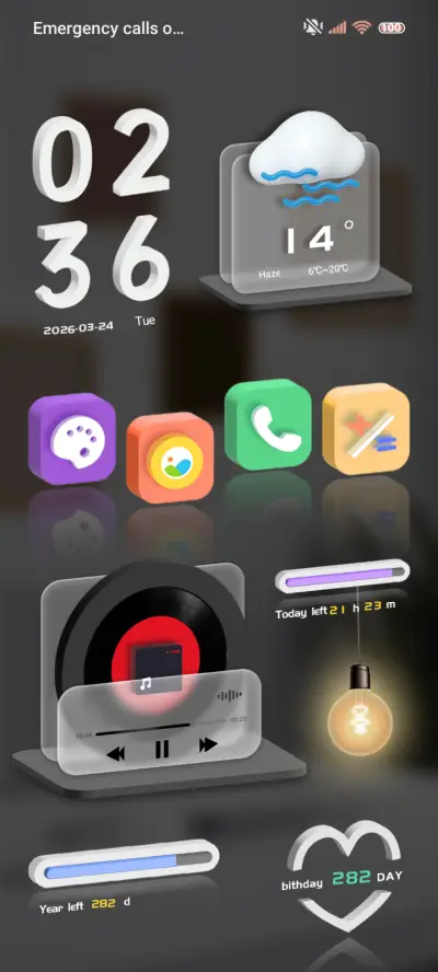 Stereoscopic THEME for Xiaomi MIUI HyperOS