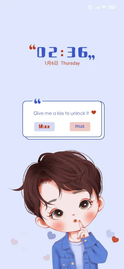 Kiss to unlock - Screenshot 1