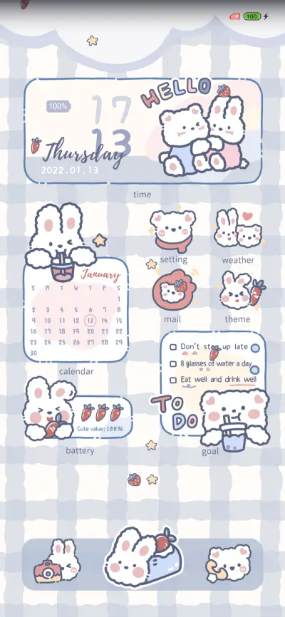 Cute eat too much THEME for Xiaomi MIUI HyperOS