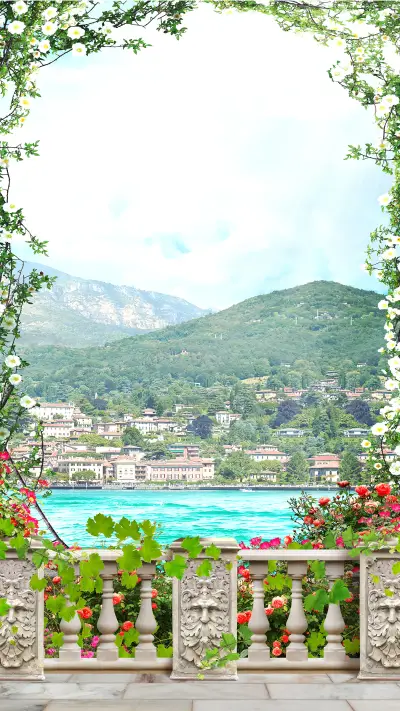 Beautiful landscape oil painting