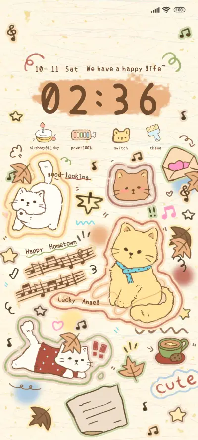 Autumn Doodle Meow - Screenshot 2