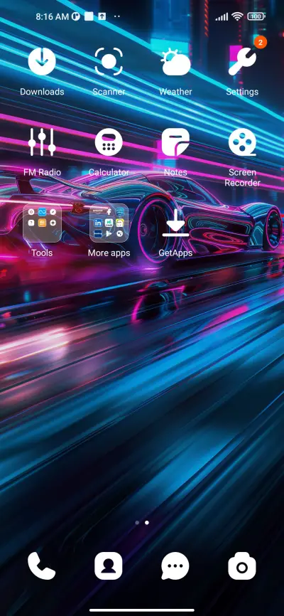 Neon sports car - Screenshot 3