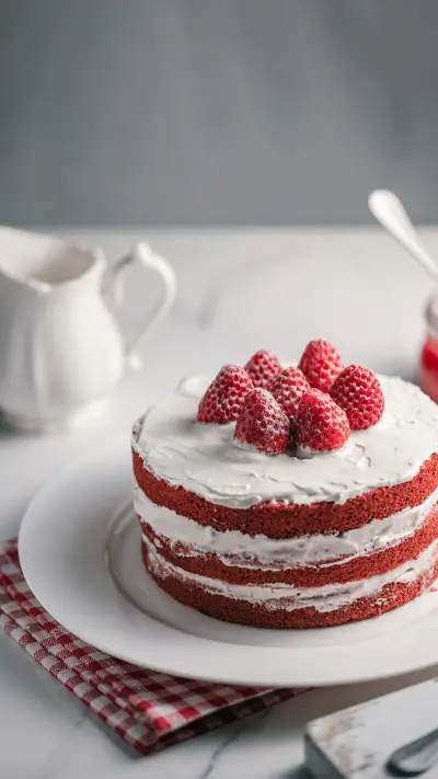 Strawberry Red Velvet Cake