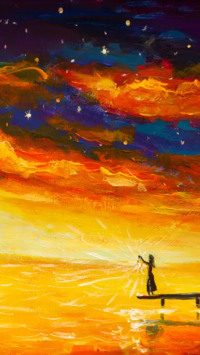 Landscape oil painting