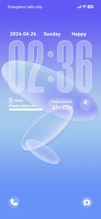 Blue Frost Glass THEME for Xiaomi MIUI HyperOS