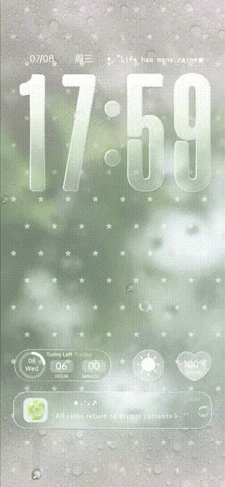 Custom Lucky rain THEME for Xiaomi MIUI HyperOS