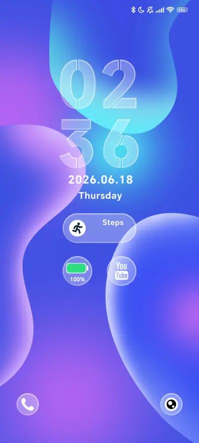 Indigo Aqua Flow THEME for Xiaomi MIUI HyperOS