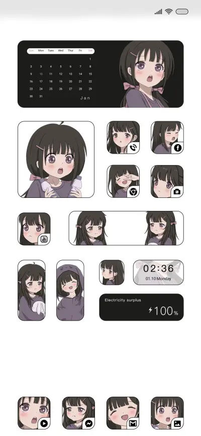 It is a girl THEME for Xiaomi MIUI HyperOS