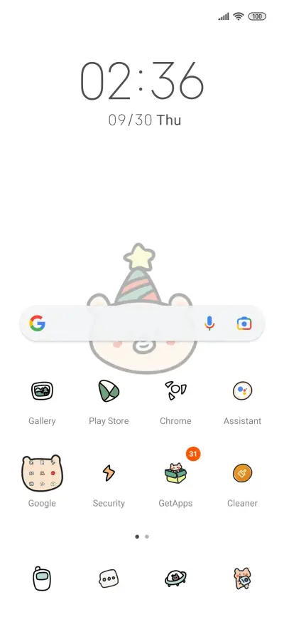 Widget Happy Bear - Screenshot 2