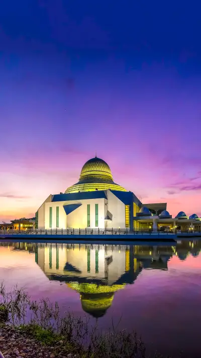 Sunrise at masjid annur in seri iskandar perak