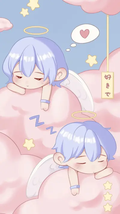 Little angel on the cloud