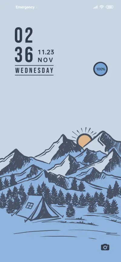 Mountain and dawn