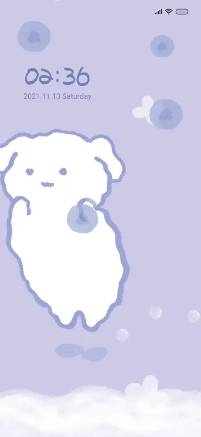 Purple cute THEME for Xiaomi MIUI HyperOS