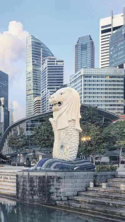 Merlion Fountain in Singapore