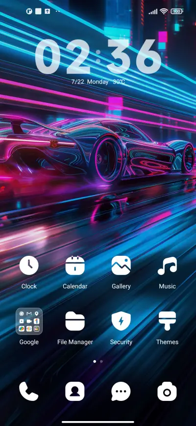 Neon sports car - Screenshot 2