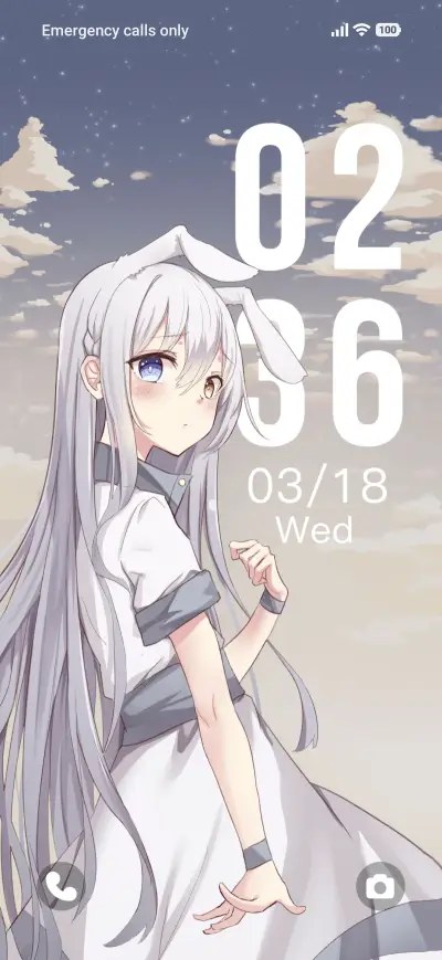 Cloud Bunny Girl THEME for Xiaomi MIUI HyperOS