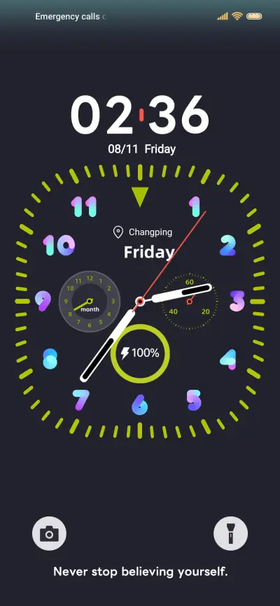 Fluid dial clock - Screenshot 2