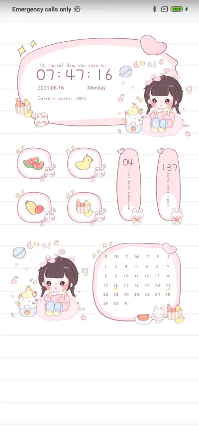 Soft and cute THEME for Xiaomi MIUI HyperOS
