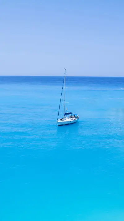 A boat in lefkada island, porto katsiki beach - Screenshot 1