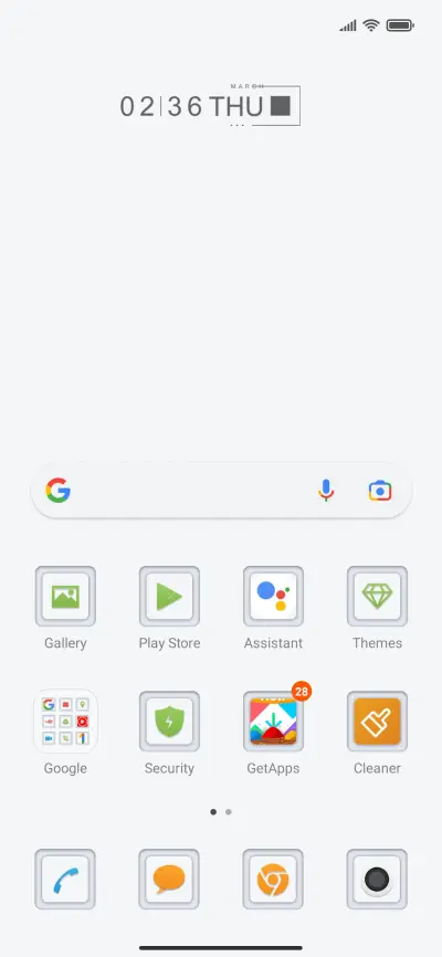 Thin UI White Light - Screenshot 2