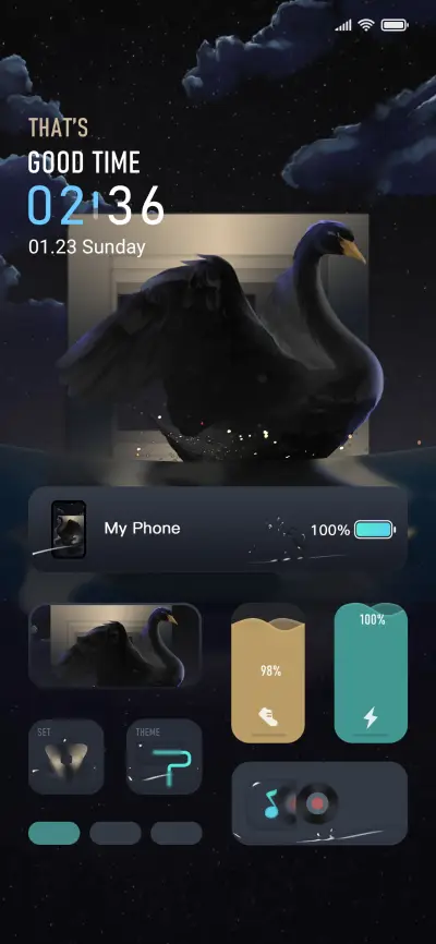 Swan Lakes THEME for Xiaomi MIUI HyperOS
