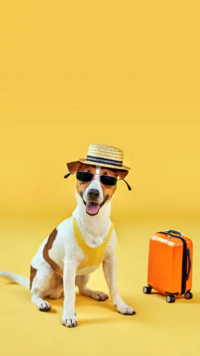 Jack Russell on the Go, Packed and Smiling