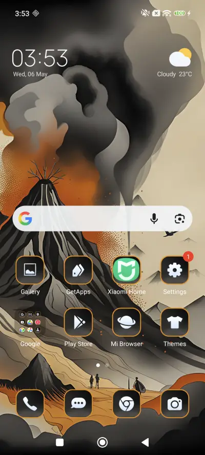 volcano painting - Screenshot 2