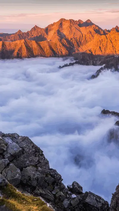 Sunset at the mountain