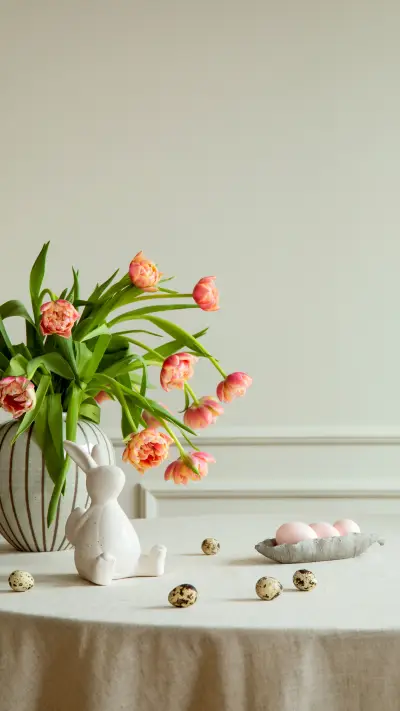 Minimalist composition of easter dining room