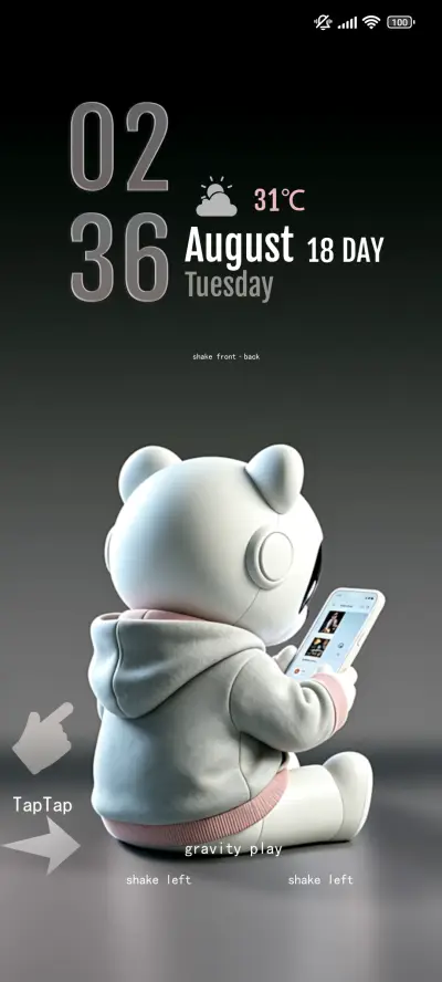 Hello bear THEME for Xiaomi MIUI HyperOS