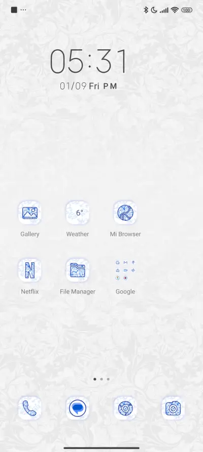 Blue White Widget - Screenshot 2