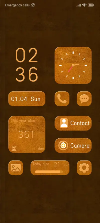 Yellow Leather THEME for Xiaomi MIUI HyperOS
