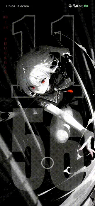 Dark Anime THEME for Xiaomi MIUI HyperOS