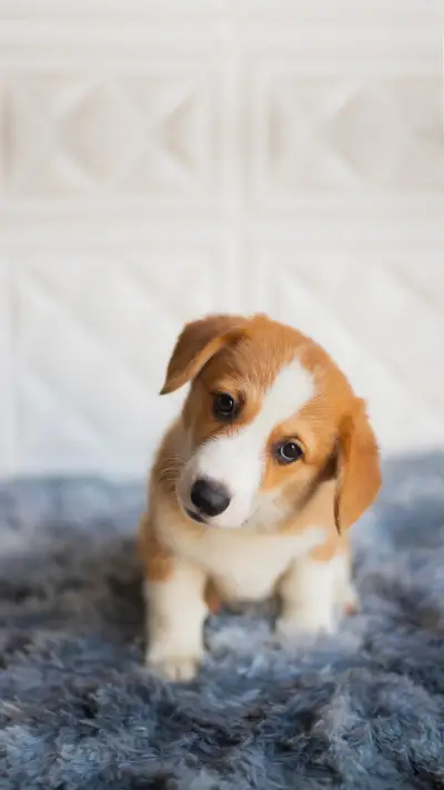 Funny lovely Baby dog.Cute puppy corgi smiles - Screenshot 1