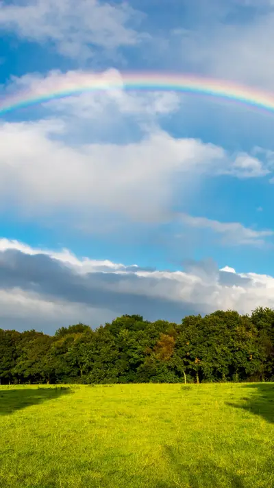 Rainbow shines brilliantly