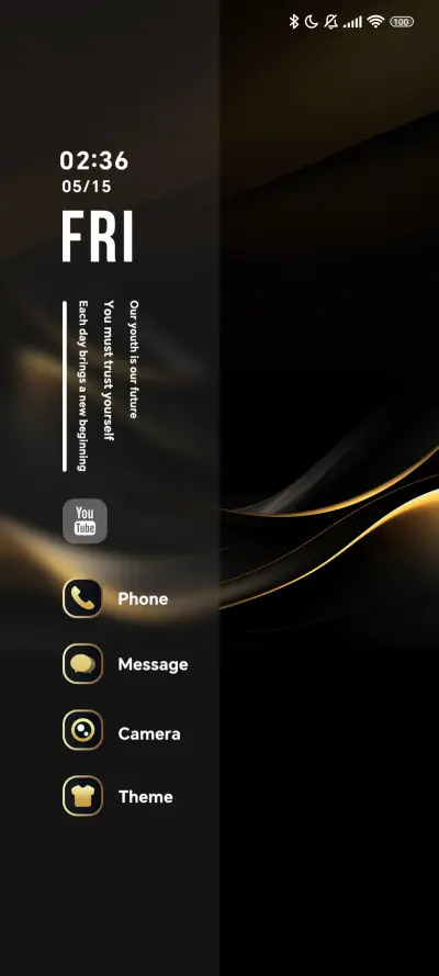Ink Gold Wave THEME for Xiaomi MIUI HyperOS