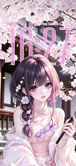 Sakura Girl THEME for Xiaomi MIUI HyperOS