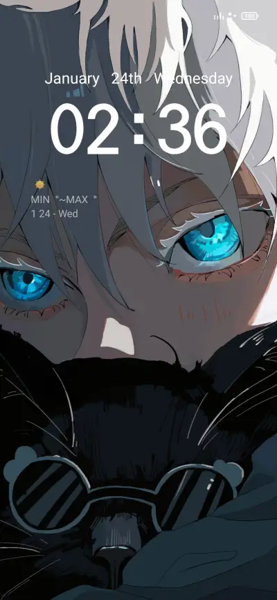 White haired youth