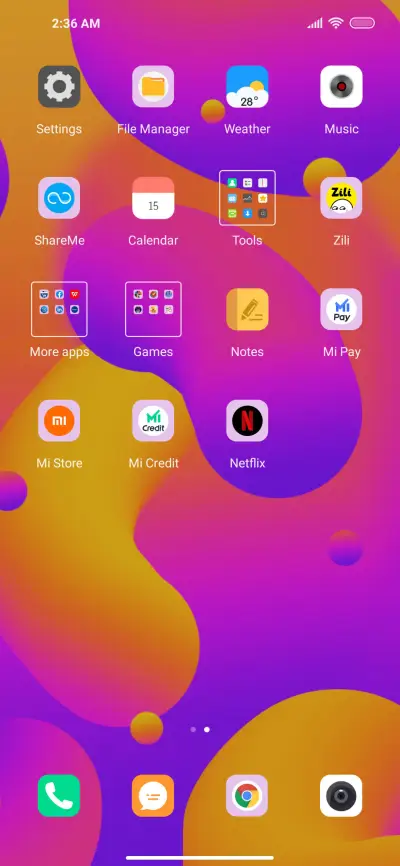 Fluid gradientOS - Screenshot 3