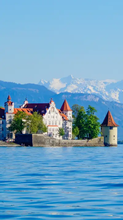 Beautiful island of Lindau on lake Constance