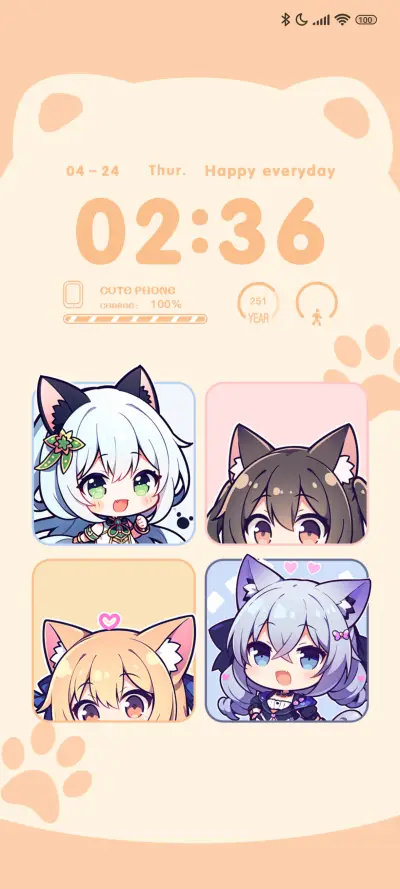 Cat Girl Four Grid - Screenshot 2