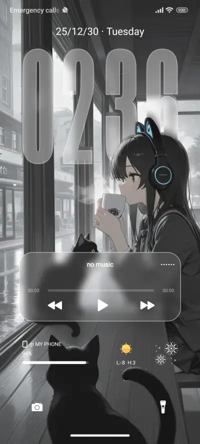 Lonely girl THEME for Xiaomi MIUI HyperOS