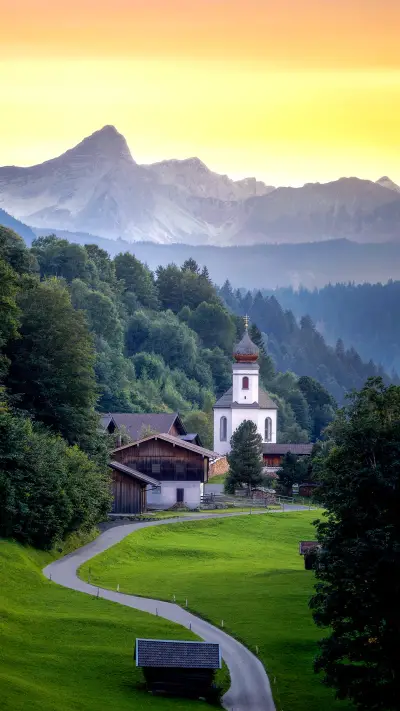 Wamberg in the Bavarian Alps taken in August