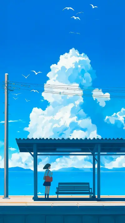 Girl on the platform.mp4 VIDEO_WALLPAPER for Xiaomi MIUI HyperOS