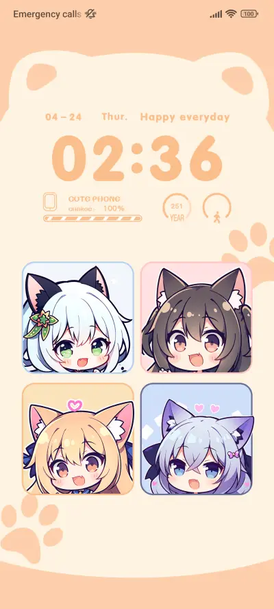 Cat Girl Four Grid - Screenshot 2