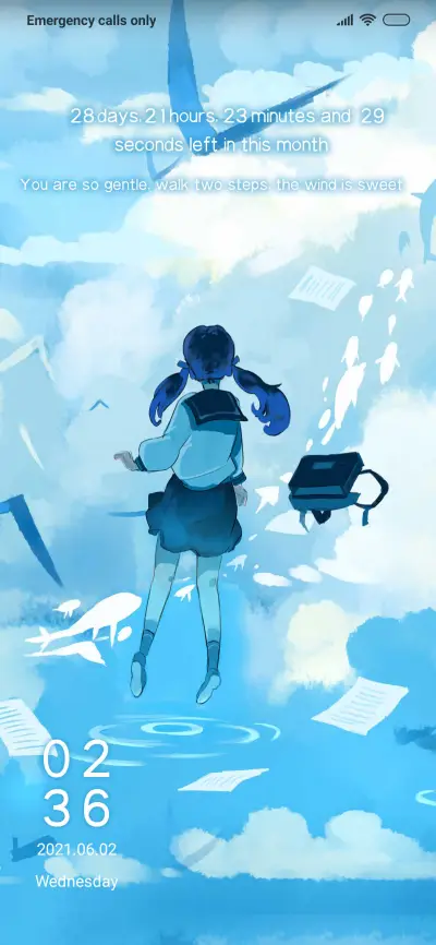 Anime sweet girl THEME for Xiaomi MIUI HyperOS