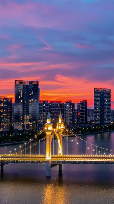 Sunset at Baishibridge, Zhuhai, Guangdong, China