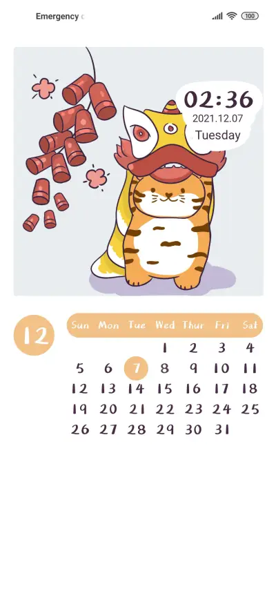 Tiger Calendar