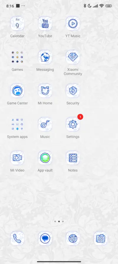 Blue White Widget - Screenshot 3